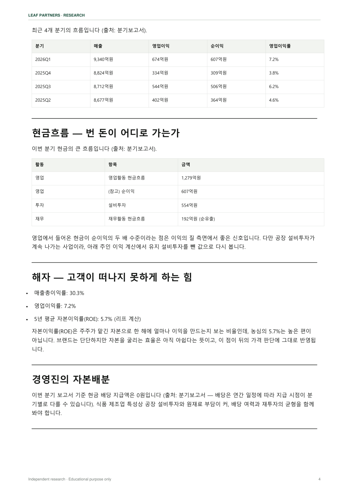 농심 리포트 4페이지