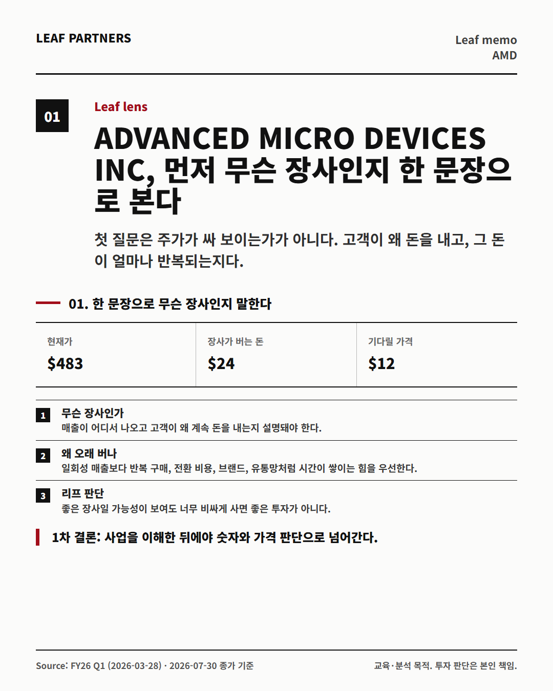 ADVANCED MICRO DEVICES INC 분석 카드 1번